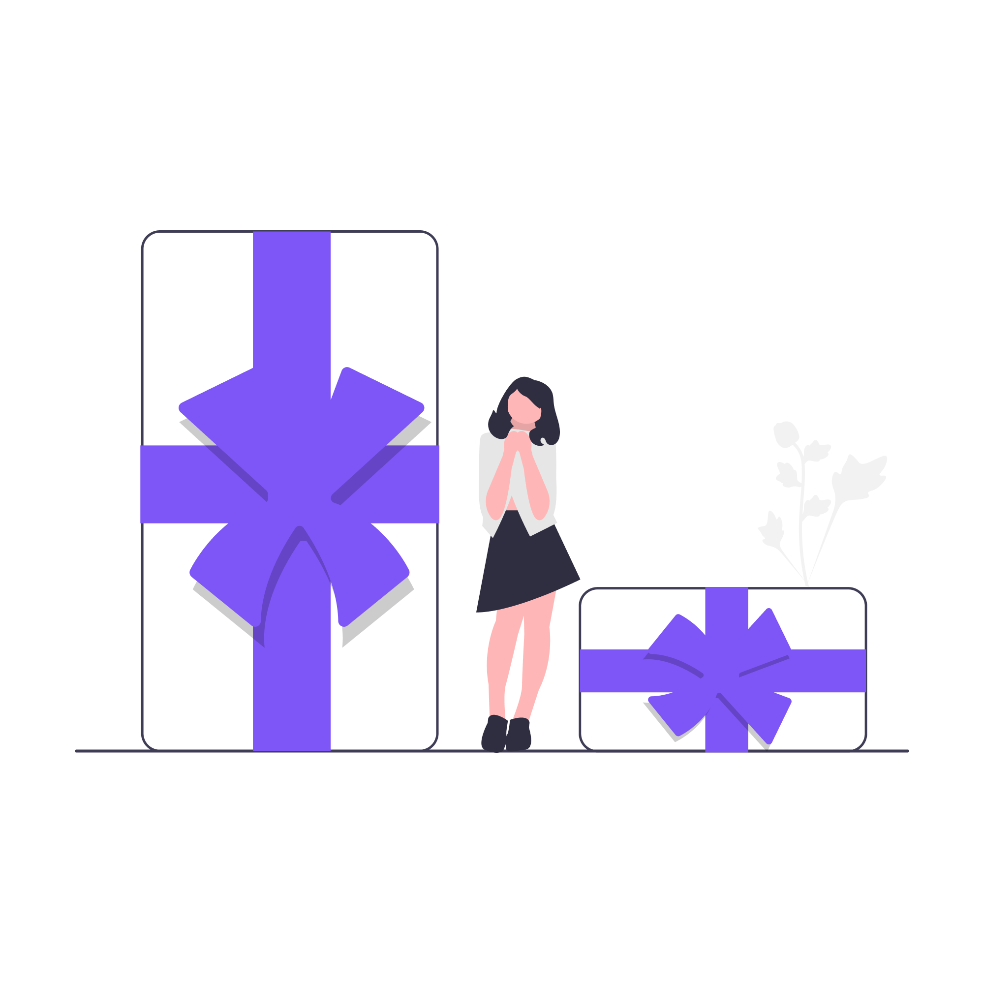 Two gifts ilustration showcasing our offer